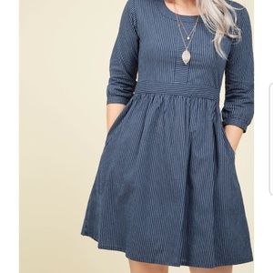 Mata Traders Blue Breakfast A-line Dress